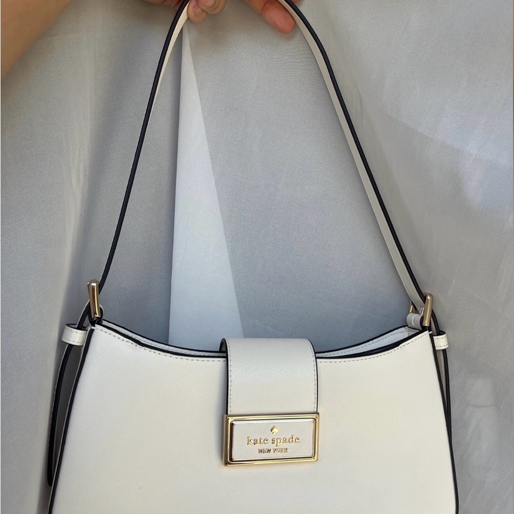 Kate Spade Cream Shoulder Bag with Black Accents